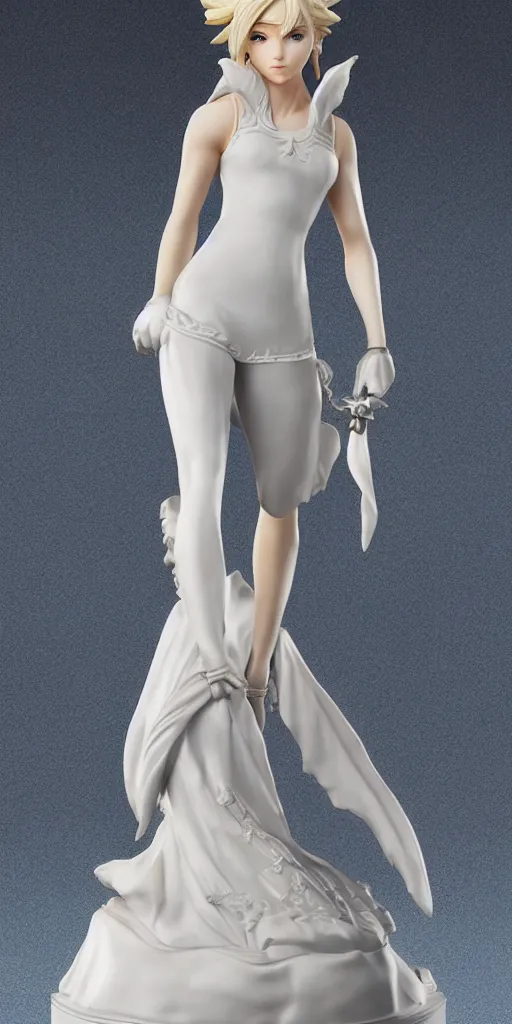 Image similar to a highly detailed 3D figurine of Lady Lunafreya