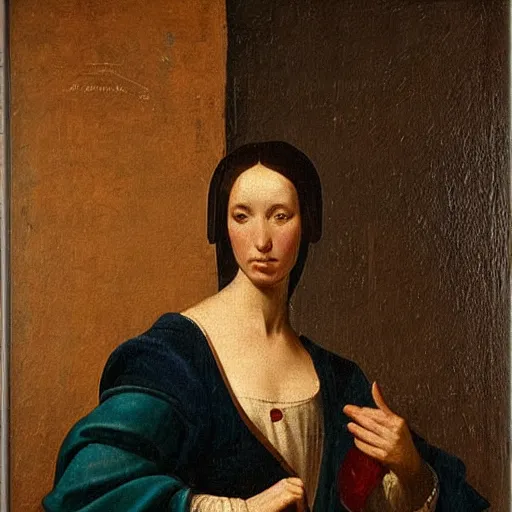 Image similar to a portrait of a female android by fra bartolommeo