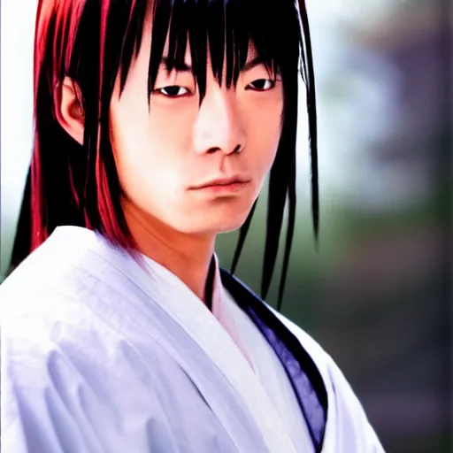 a real-life professional photograph of Kenshin Himura, Stable Diffusion