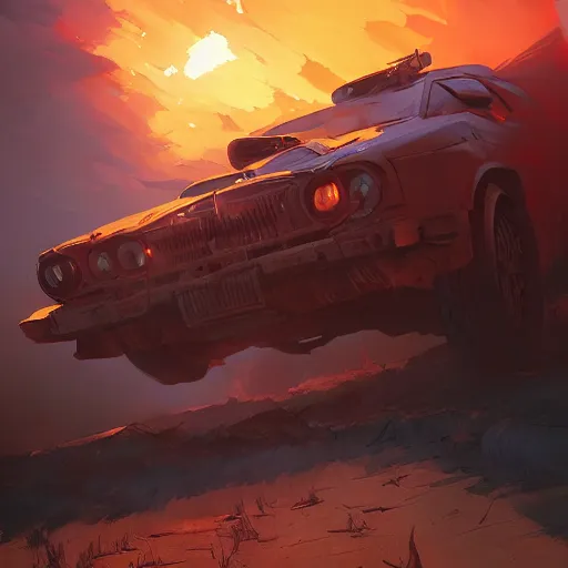 Image similar to hero world mad max 2 : the road warrior, behance hd by jesper ejsing, by rhads, makoto shinkai and lois van baarle, ilya kuvshinov, rossdraws global illumination