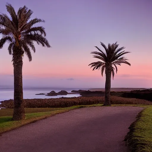 Prompt: British landscape with palm trees, photograph, 8k