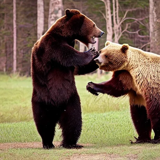 Image similar to “Mike Tyson fighting a bear, 4k photograph, award winning”