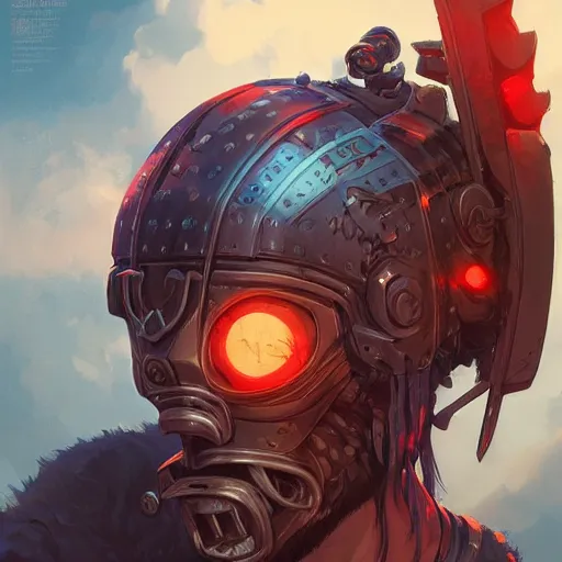 Image similar to cyberpunk viking helmet mask warrior goddess robot ninja fantasy, art gta 5 cover, official fanart behance hd artstation by jesper ejsing, by rhads, makoto shinkai and lois van baarle, ilya kuvshinov, ossdraws