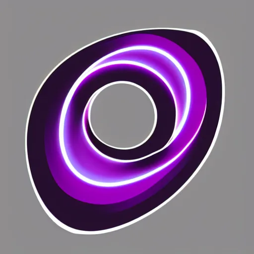 Prompt: torus logo, pixar style black and purple