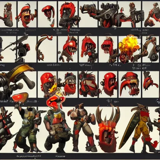 Image similar to Serious sam as smash characters, concept art