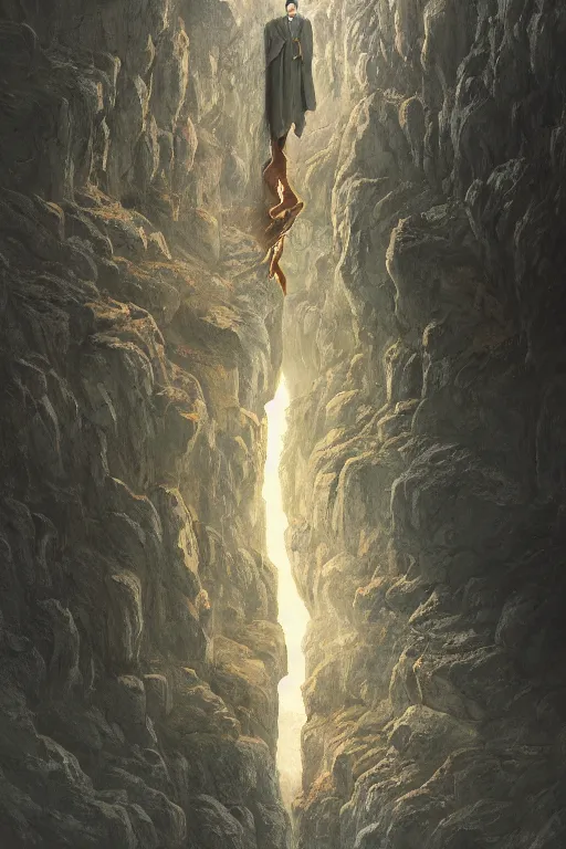 Image similar to a fancy portrait of a giant michanical face buried half way in a cliff face by Greg Rutkowski, Sung Choi, Mitchell Mohrhauser, Maciej Kuciara, Johnson Ting, Maxim Verehin, Peter Konig, final fantasy, Marco lense , 8k photorealistic, cinematic lighting, HD, high details, atmospheric , trending on artstation