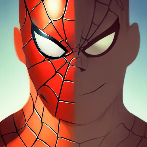 Image similar to face icon stylized minimalist spider - man, loftis, cory behance hd by jesper ejsing, by rhads, makoto shinkai and lois van baarle, ilya kuvshinov, rossdraws global illumination