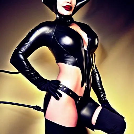 Image similar to scarlett johanneson as catwoman from marvel