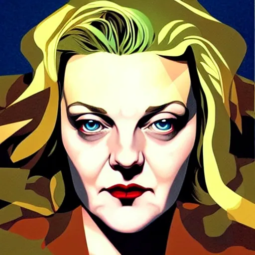 Image similar to comic art by joshua middleton, actress, sheryl lee as laura palmer in the tv show, twin peaks,