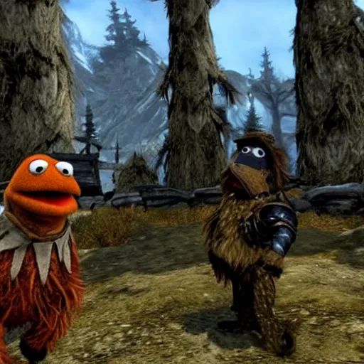 Image similar to muppets in skyrim