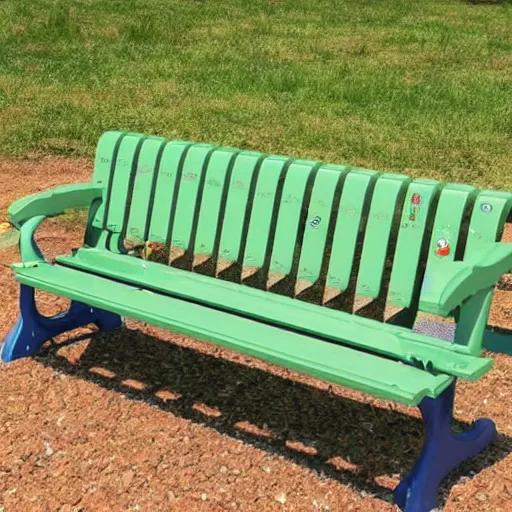 Prompt: assembly instructions for a park bench.
