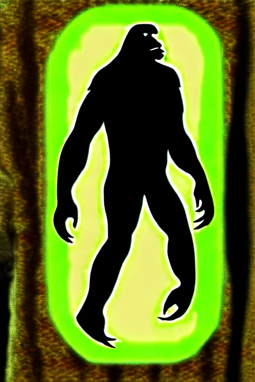 Image similar to bigfoot being teleported