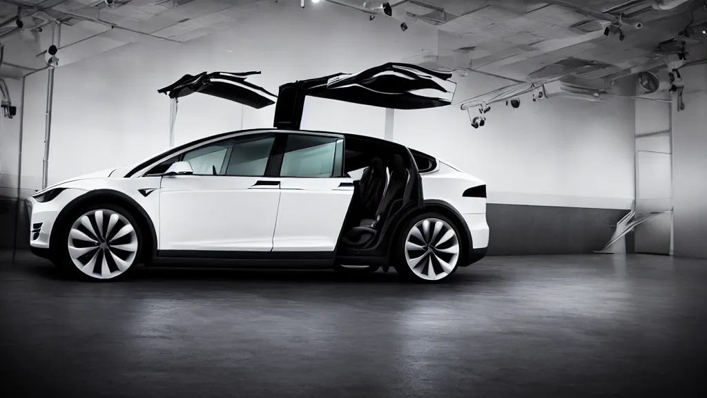 Image similar to A studio photo of a Tesla Model X; the most beautiful photo in the world; trending on artstation; 8k