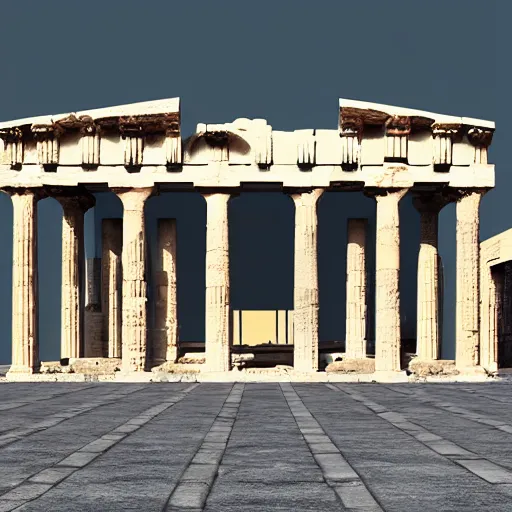 Image similar to the Ancient Greek agora if it was made in 2050 with social spaces and people building various projects, concept art, 4k