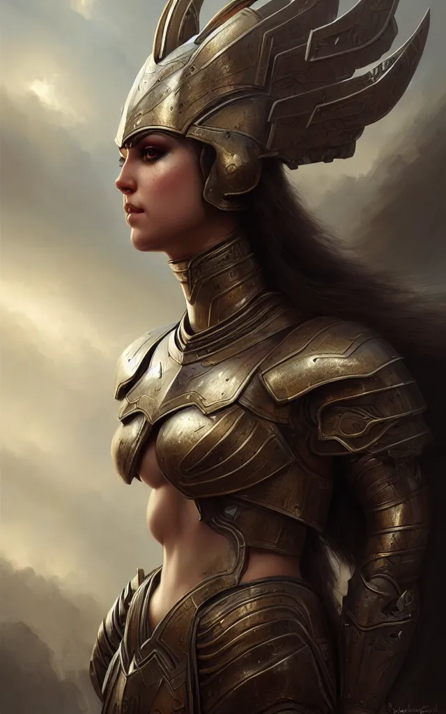 Prompt: valkyrie, beautiful face, highly detailed face!!!, big breasts!!, opened light armour, true anatomy!, extremely detailed!, digital painting, unreal engine 5, art by tom bagshaw