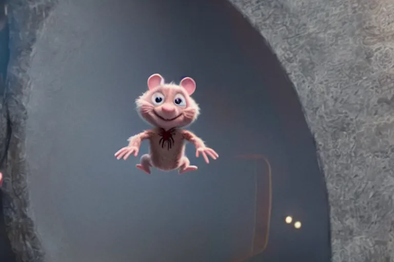 Image similar to spider ham in live action spandex, ultra realistic, 4K, movie still, UHD, sharp, cinematic