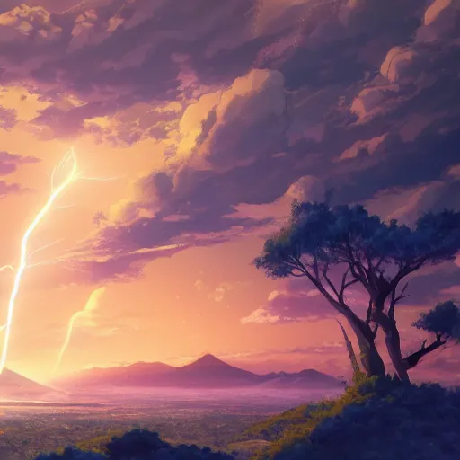 Prompt: a beautiful ultradetailed anime illustration of lightning striking two ancient stone tablets, Mt. Sinai background, nightime, spiritual, miraculous by makoto shinkai, anime wallpaper 4k, prismatic