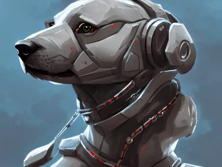 Prompt: cyborg dog, furry art, furaffinity, extremely detailed, digital painting, artstation, concept art, smooth, sharp focus, illustration, trending