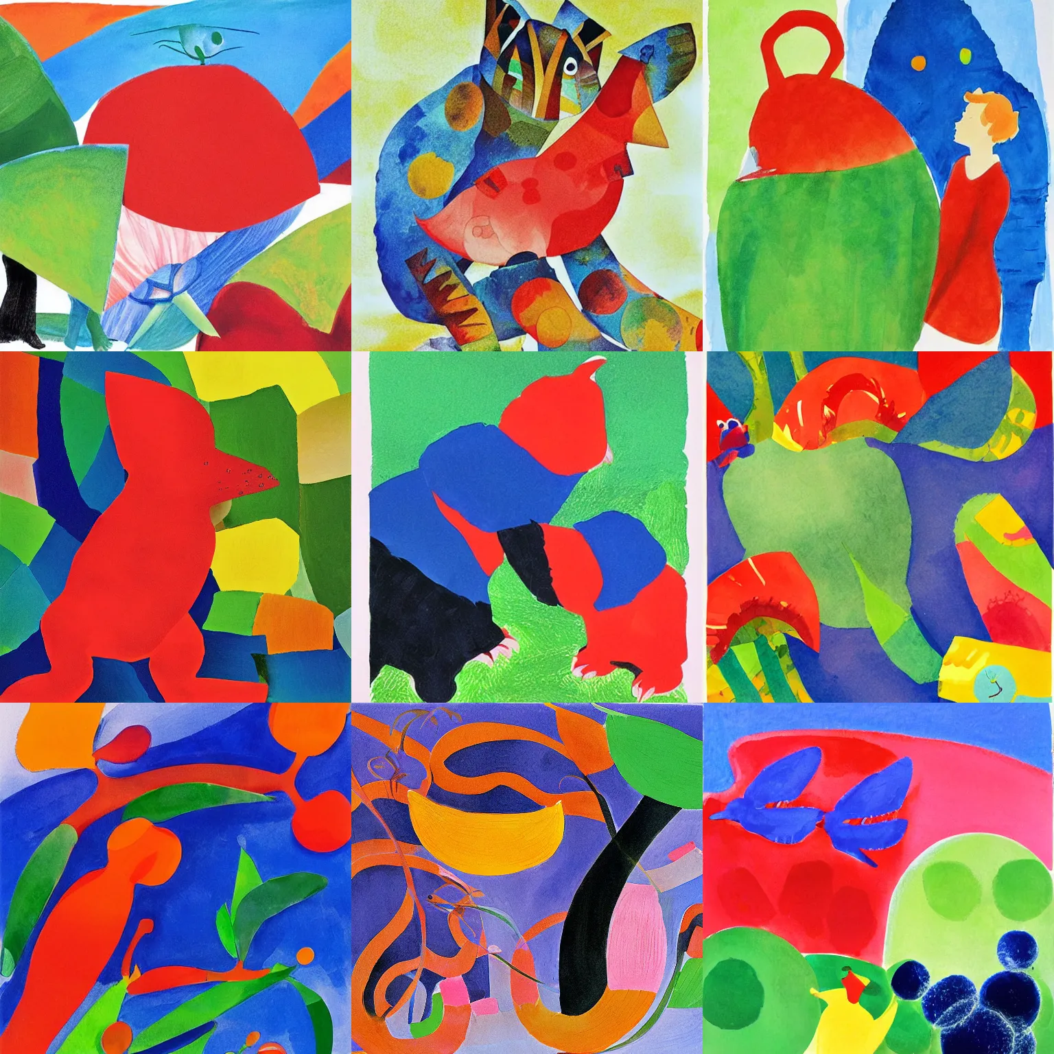 Image similar to artwork by eric carle