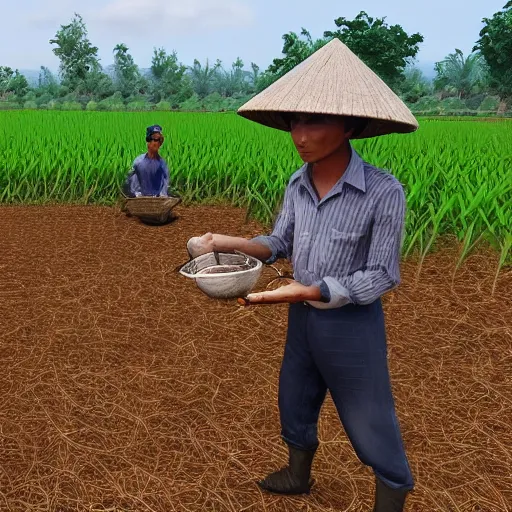 Image similar to concept farming game vietnam style