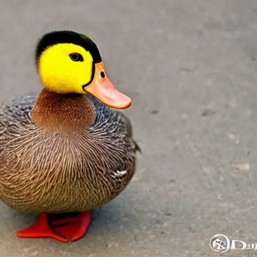 Image similar to a duck with a necklace on its neck