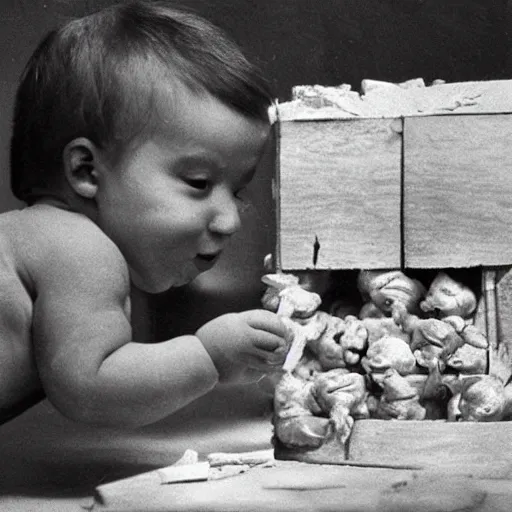 Prompt: communist baby chicks constructivism