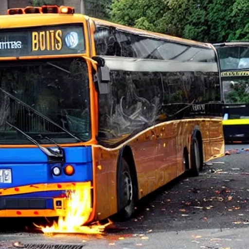Image similar to bus explodes