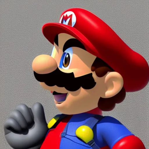 Image similar to Hyper realistic photo of Mario. Extremely detailed. Beautiful. 4K. Award winning