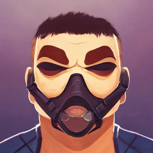 Image similar to face icon stylized minimalist mad max 2 : the road warrior, loftis, cory behance hd by jesper ejsing, by rhads, makoto shinkai and lois van baarle, ilya kuvshinov, rossdraws global illumination