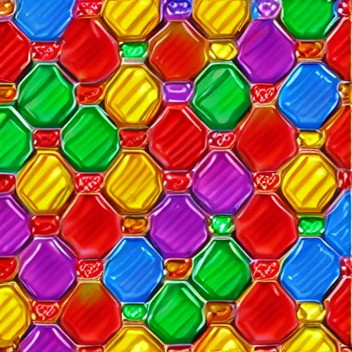 Prompt: repeating tile background of candy