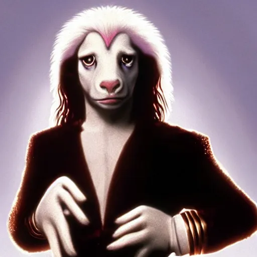 Prompt: Michael Jackson as Falkor from The Neverending Story