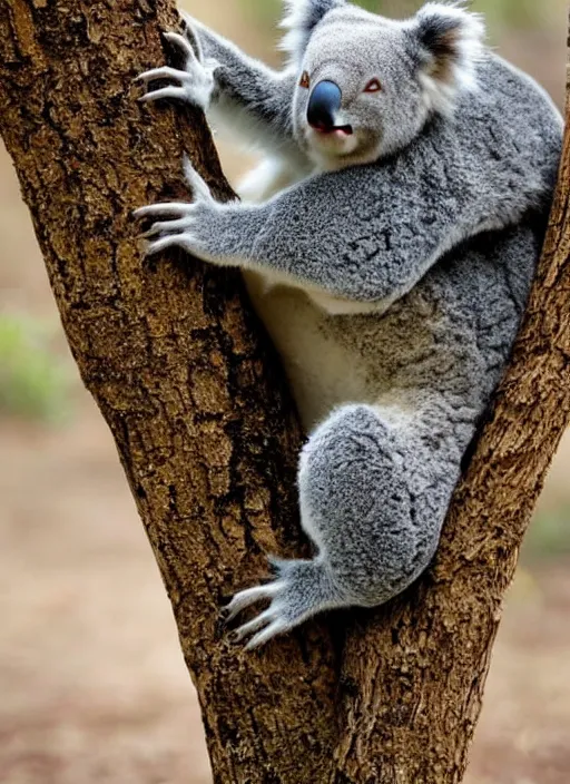 Image similar to koala and armadillo hybrid creature