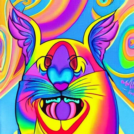 Image similar to evil lisa frank paintings