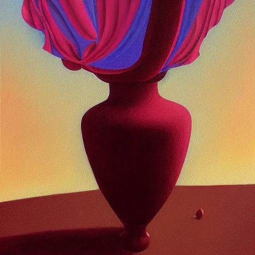 Prompt: an empty vase by ivan seal, painting, surreal