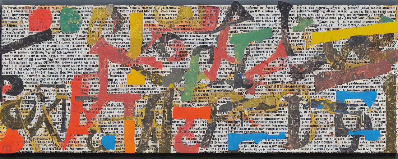 Prompt: a typographic painting of words and letters, by Tristan Tzara, oil paint, Concrete poetry, dada, collage, abstract, words, Highly Detailed