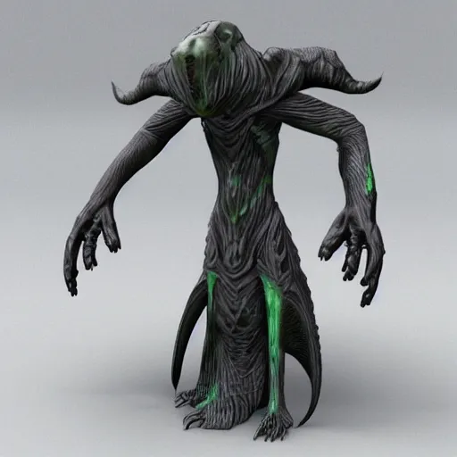 Prompt: videogame model 3 d scifi alien fantasy mystical esoteric creature