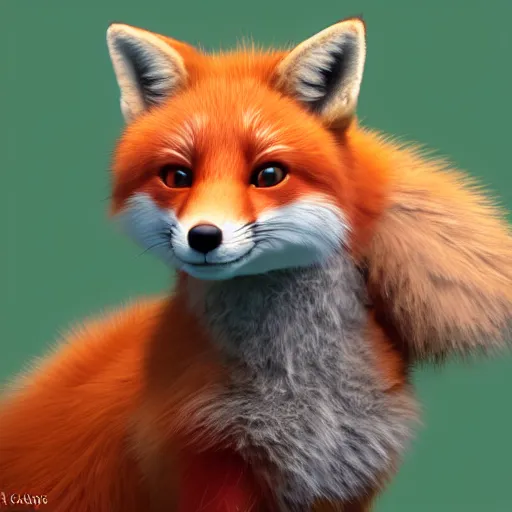 Prompt: portrait of the cutest red fox ever, fluffy, photorealistic, soft lighting, unreal engine