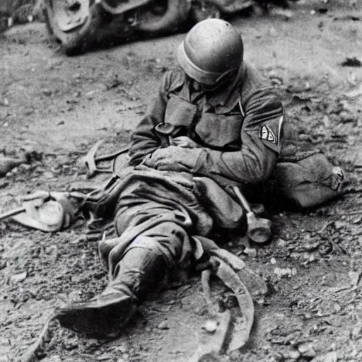 Image similar to wounded american soldier, 1944, belgium,