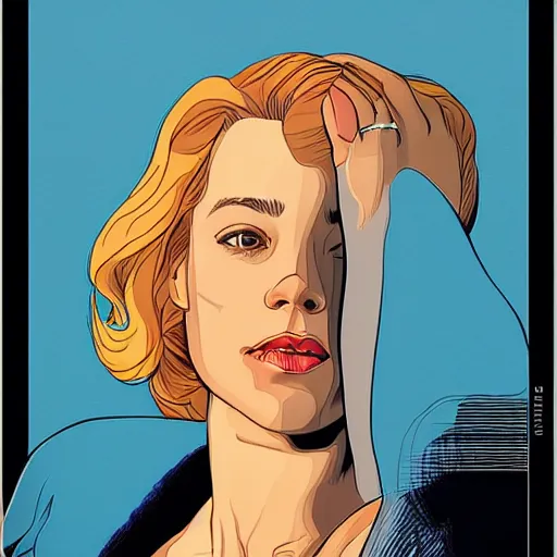 Image similar to rachel mcadams retro minimalist portrait by jean giraud, moebius starwatcher comic, 8 k