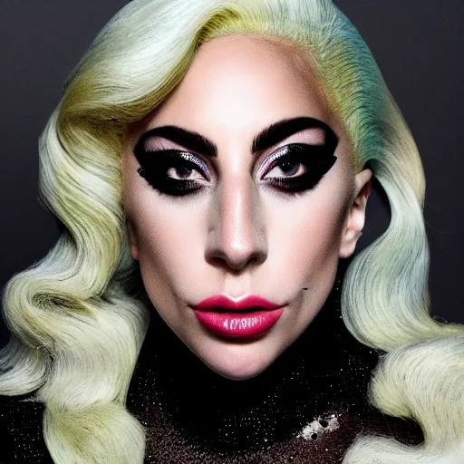 Prompt: A portrait of lady Gaga, 8k