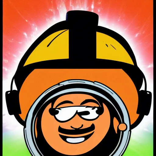 Image similar to svg sticker of a Dancing-Cleveland Brown, at a rave, spinning records, giant headphones rocking out, wearing headphones, huge speakers, dancing, rave, DJ, spinning records, digital art, amazing composition, rule-of-thirds, award-winning, trending on artstation, featured on deviantart