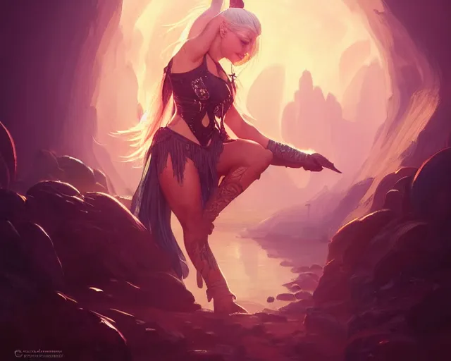 Prompt: photography of alexa bliss, deep focus, d & d, fantasy, intricate, elegant, highly detailed, digital painting, artstation, concept art, matte, sharp focus, illustration, hearthstone, art by artgerm and greg rutkowski and alphonse mucha