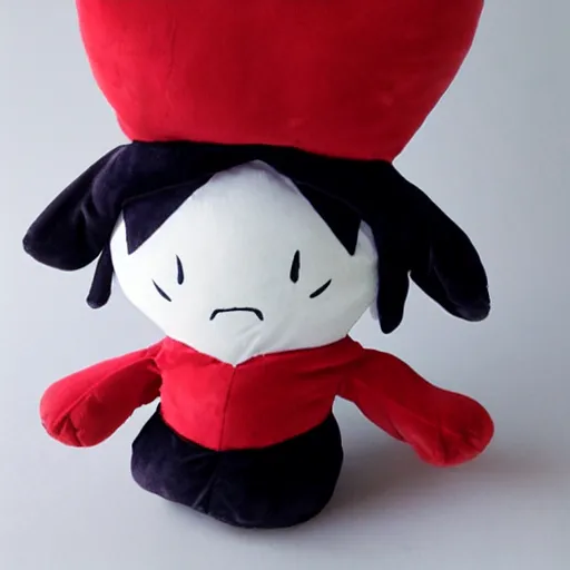 Image similar to cute fumo plush of pierrot