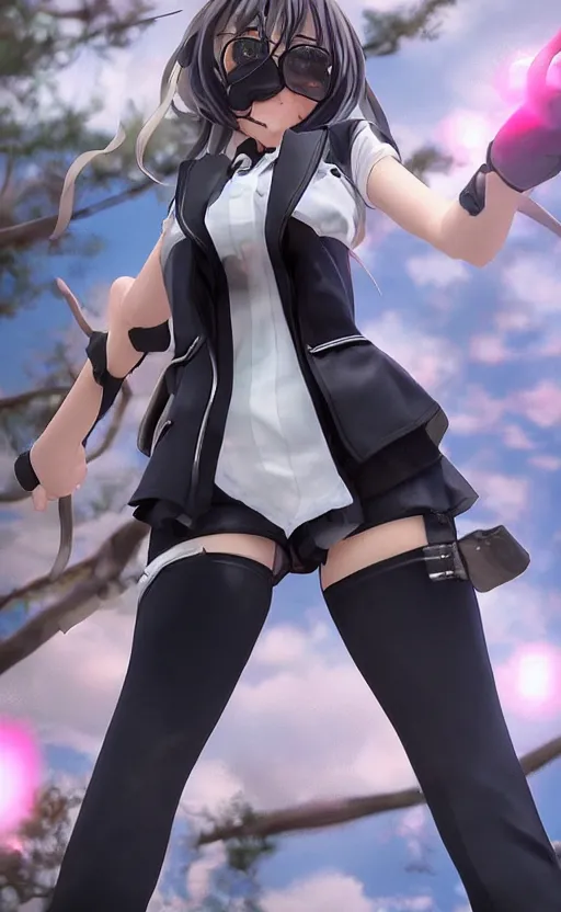 Prompt: !dream Anime girl figure in police dress, unreal engine, highly detailed.