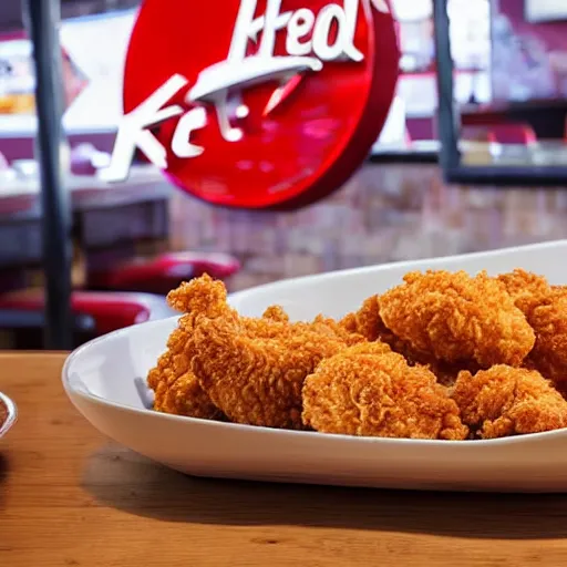 Image similar to kentucky fried chicken, professional food photography in kfc restuarant