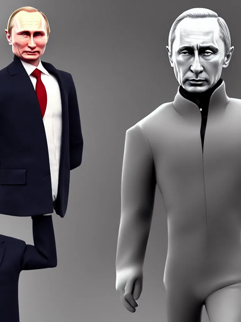 Image similar to model of person looking like vladimir putin in marvel universe