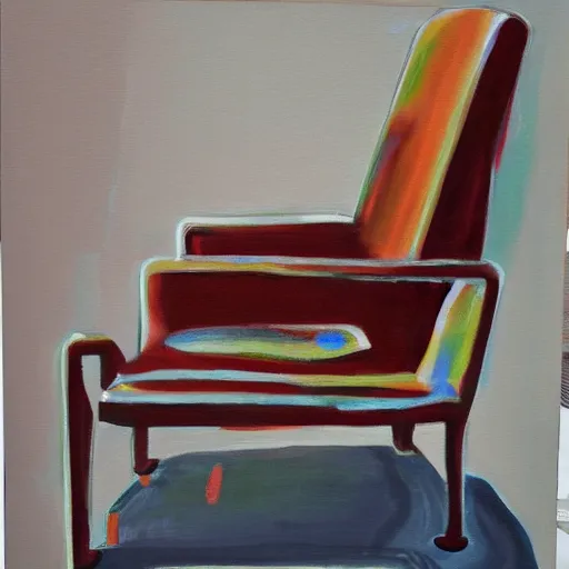 Prompt: painting of a chair, painted by elon musk