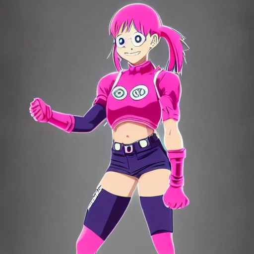 Image similar to concept art for a pink my hero academia costume for females, detailed