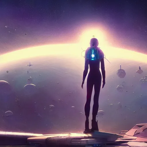 Prompt: a spaceship returns to earth, highly detailed vfx portrait, unreal engine, greg rutkowski, loish, rhads, caspar david friedrich, makoto shinkai and lois van baarle, ilya kuvshinov, rossdraws, elegent, tom bagshaw, alphonse mucha, global illumination, detailed and intricate environment.