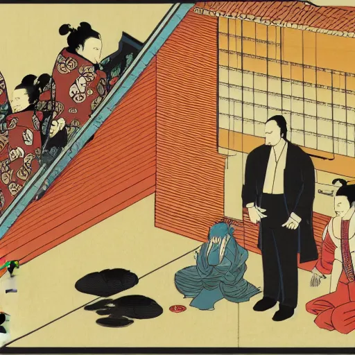 Image similar to Better Call Saul Ukiyo-e highly detailed